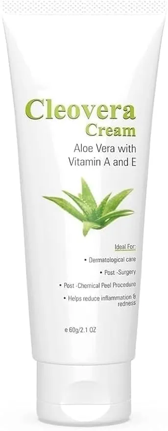 Tubees Face Cream, Skin moisturizer with Aloe Vera, Reduces Redness, Soothing & Hydrating Cream, After Shaving & waxing Cream,