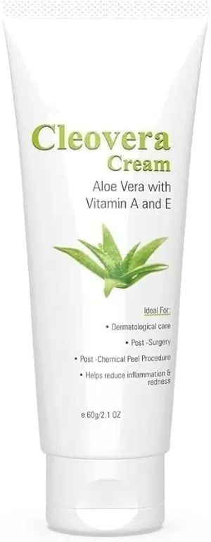 Tubees Face Cream, Skin moisturizer with Aloe Vera, Reduces Redness, Soothing & Hydrating Cream, After Shaving & waxing Cream,