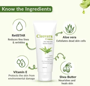 Tubees Face Cream, Skin moisturizer with Aloe Vera, Reduces Redness, Soothing & Hydrating Cream, After Shaving & waxing Cream,