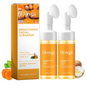 Turmeric Facial Cleanser, Turmeric Face Wash, Turmeric Foaming Cleanser for All Skin Types, 3.38 Fl Oz/pcs, 2 Pack