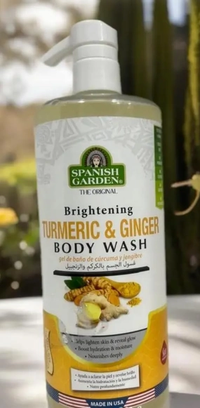 Turmeric & Ginger Body Wash – Brightening & Revitalizing Formula | Gentle Daily Cleanser for Radiant Skin, 33.8 fl oz