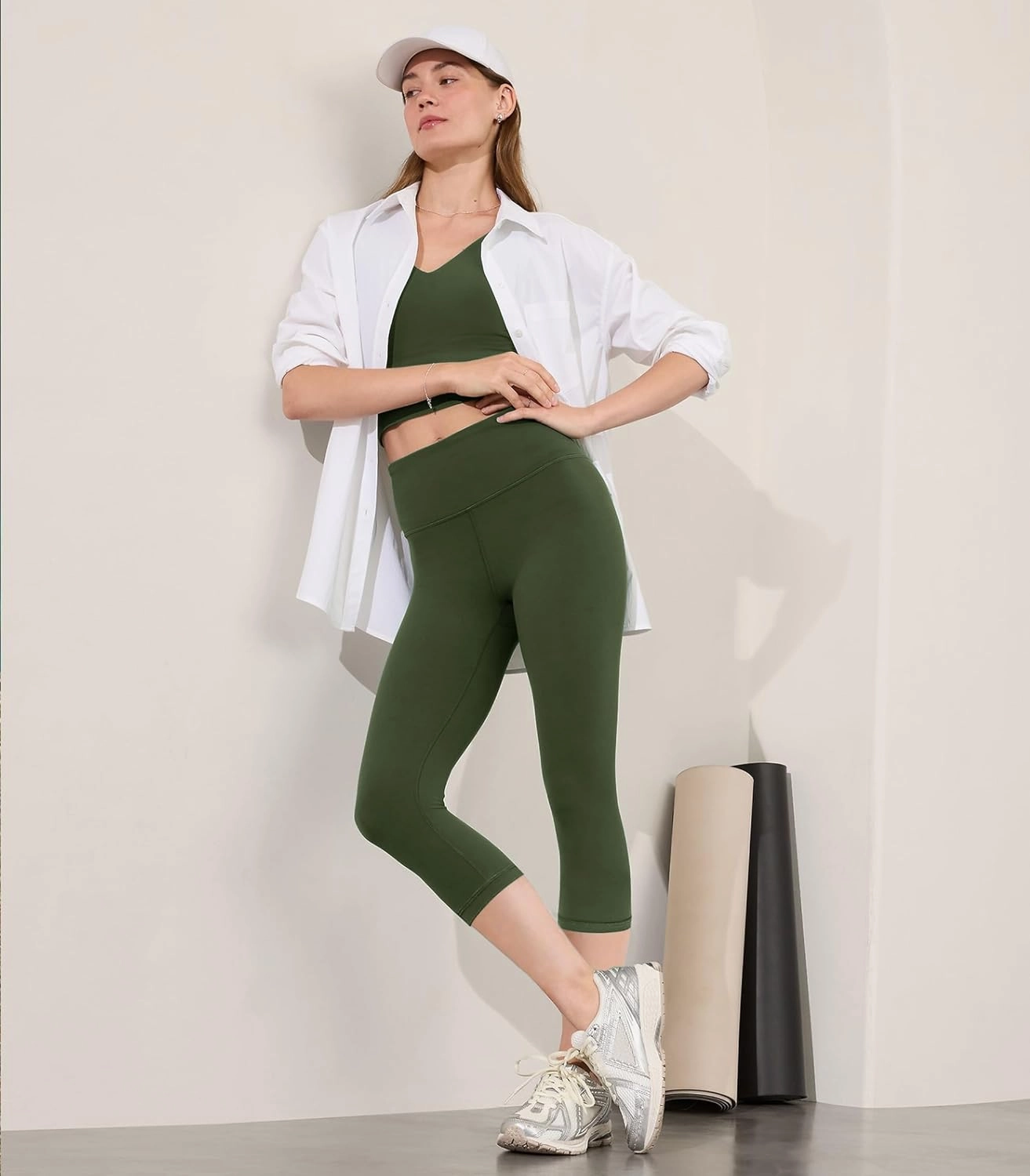 VALANDY Creamlush 4 Pack Capri Leggings for Women-High Waisted Stretchy Soft Yoga Lounge Pants(S-3XL)