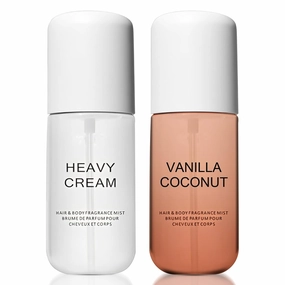 Vanilla & Heavy Cream Perfume for Hair and Body Mist, Long-Lasting Vanillas and Heavys Creamy Duo Body Spray Fragrance Mist for Women, Men (50ML, 1.69fl OZ) (Heavy Cream & Vanilla)