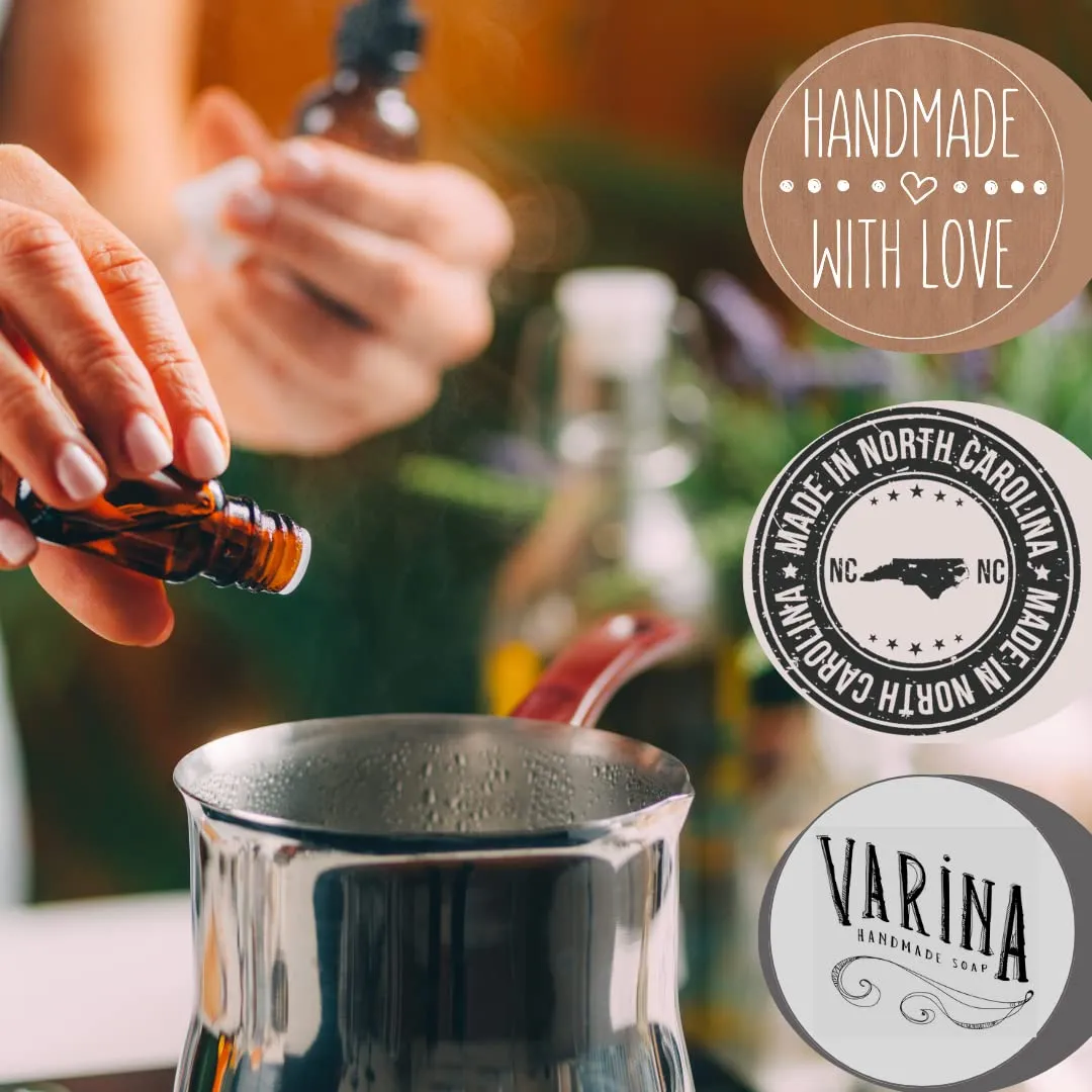 Varina Silk & Honey Soap Bar - Gentle Cleansing for Sensitive Skin, Sweet and Vanilla - 3 Pack Handmade Soap