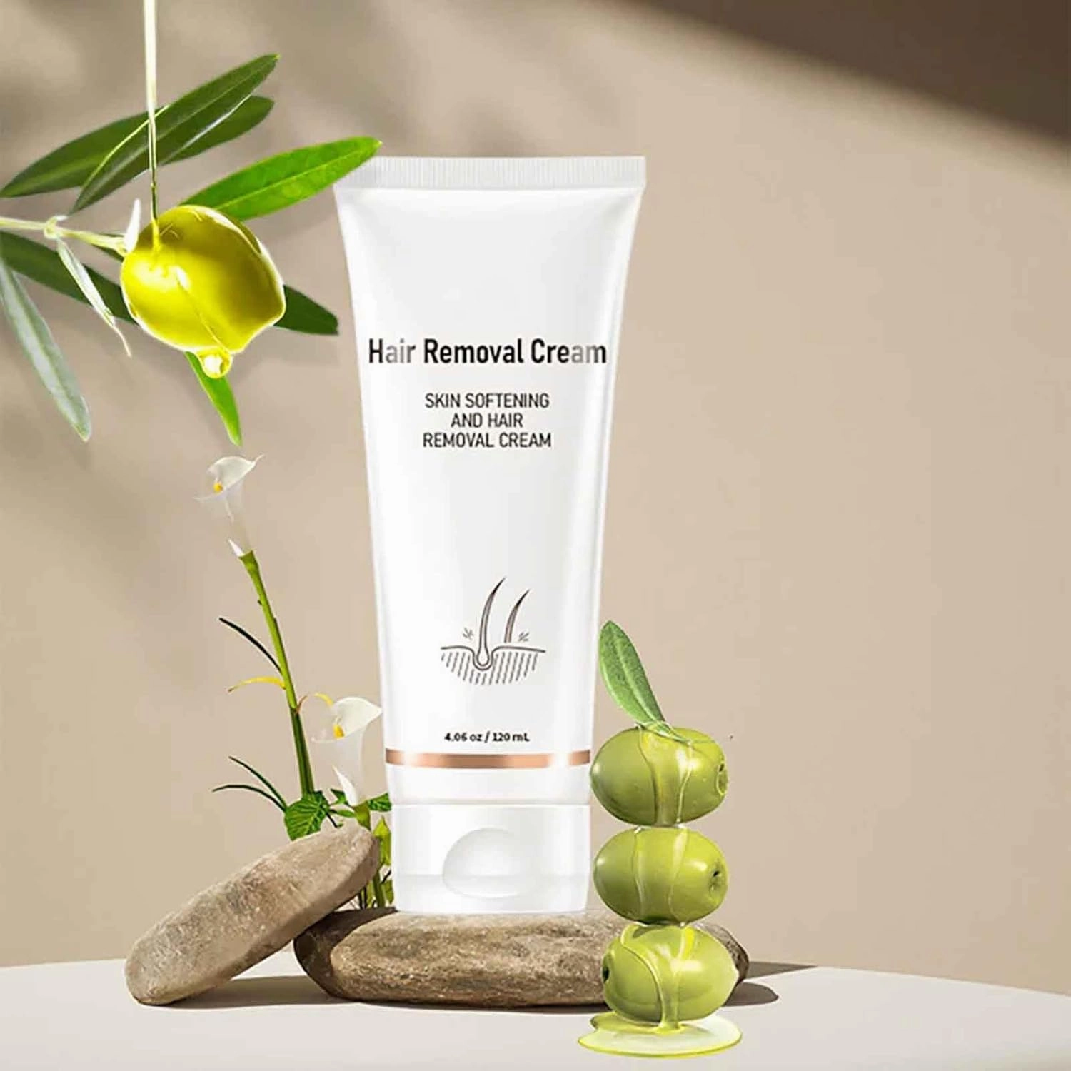 Versatile Aromatic Mild Formula Hair Removal Cream, Painless Hair Removal Cream, Suitable for Men and Women of All Skin Types (2pcs)