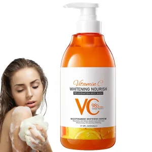 Vitamin C And Lemon 𝗡𝗶𝗮𝗰𝗶𝗻𝗮𝗺𝗶𝗱𝗲 Body Wash, Natural Brightening Moisturizing Exfoliating For Women And Men