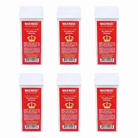 Waxness Shimmery Russian Pearl Soft Depilatory Wax Cartridge 3.38 Ounces Pack of 6