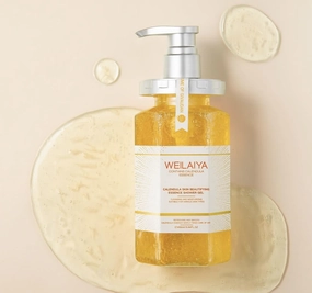 Weilaiya Calendula Shower Gel – 450mL / 15.2 fl oz – Soothing Body Wash for Sensitive Skin – Natural Calendula Extract, Hydrating & Gentle Daily Cleanser