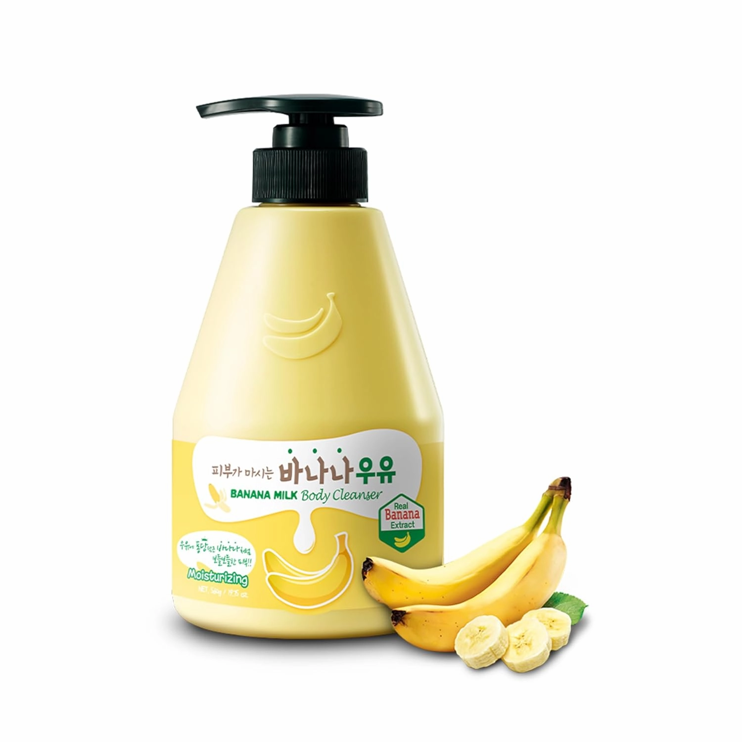 WELCOS KWAILNARA Banana Milk Body Wash – Korean Body Wash with Banana Extract for Soft, Hydrated Skin 560 g / 19.75 oz.