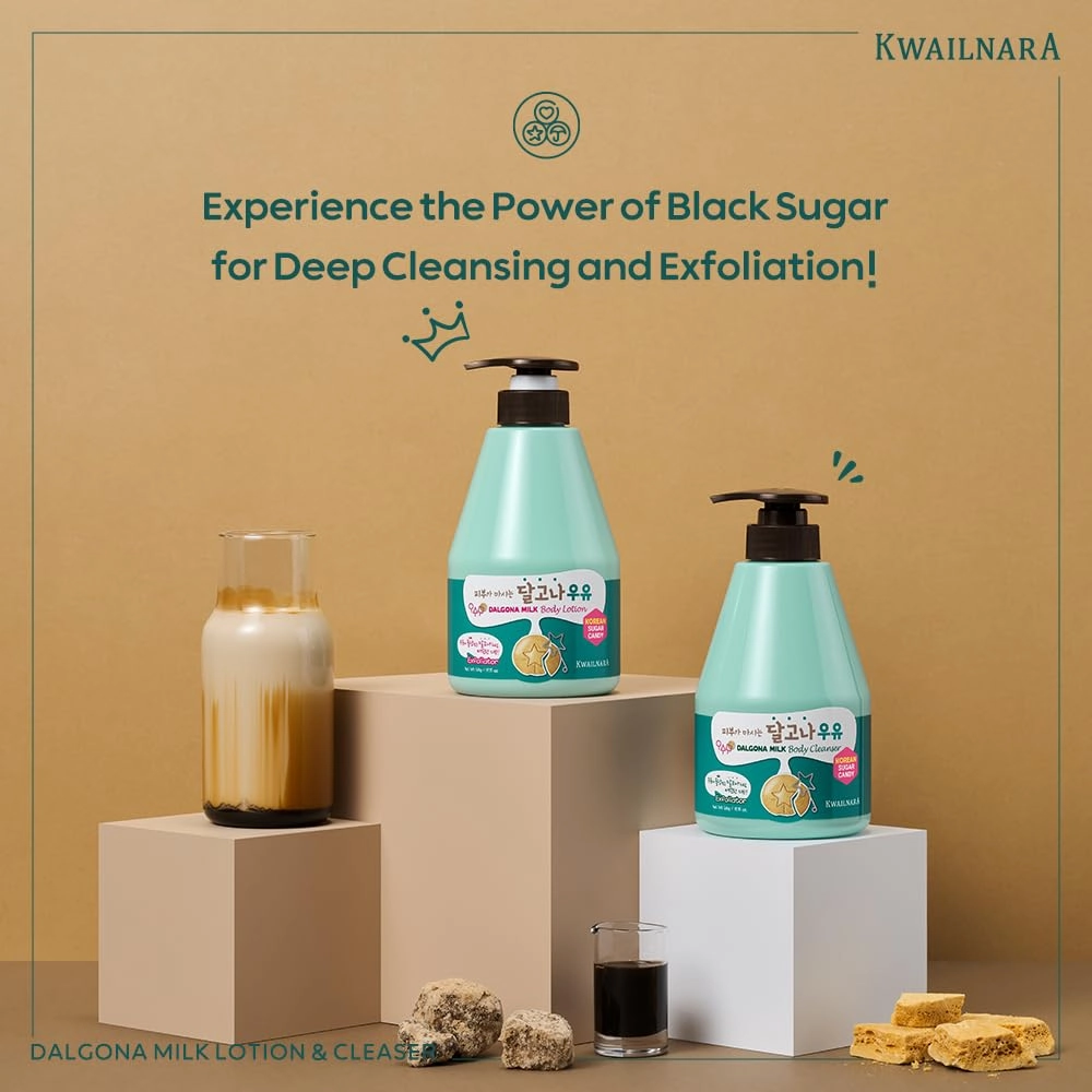 WELCOS KWAILNARA Dalgona Sugar Cookie Milk Body Lotion – Korean Body Lotion for Refreshed & Hydrated Skin 560 g / 19.75 Fl. oz