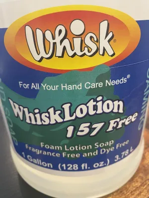 Whisk Lotion Foaming Hand Soap, Fragrance Free, Dye Free, 1 Gallon (128 fl. oz.)