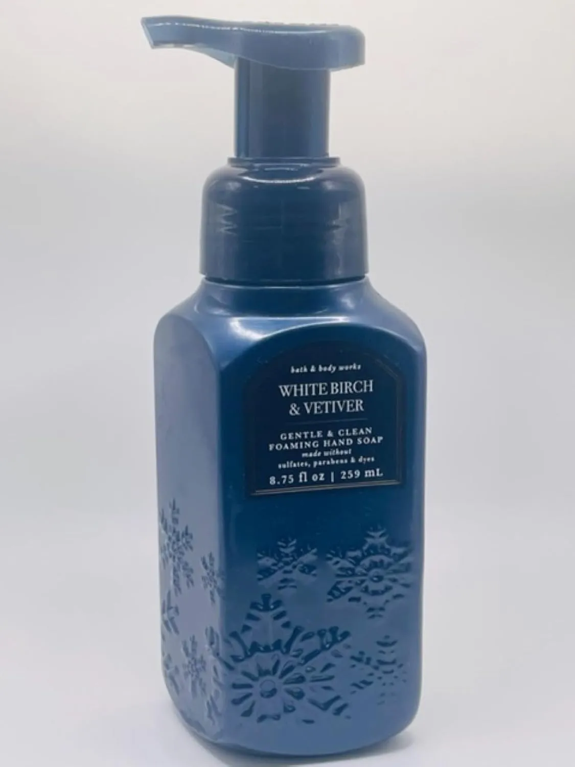 White Birch Vetiver Gentle Foaming Hand Soap 8.75 Ounce White Barn Wash, Blue