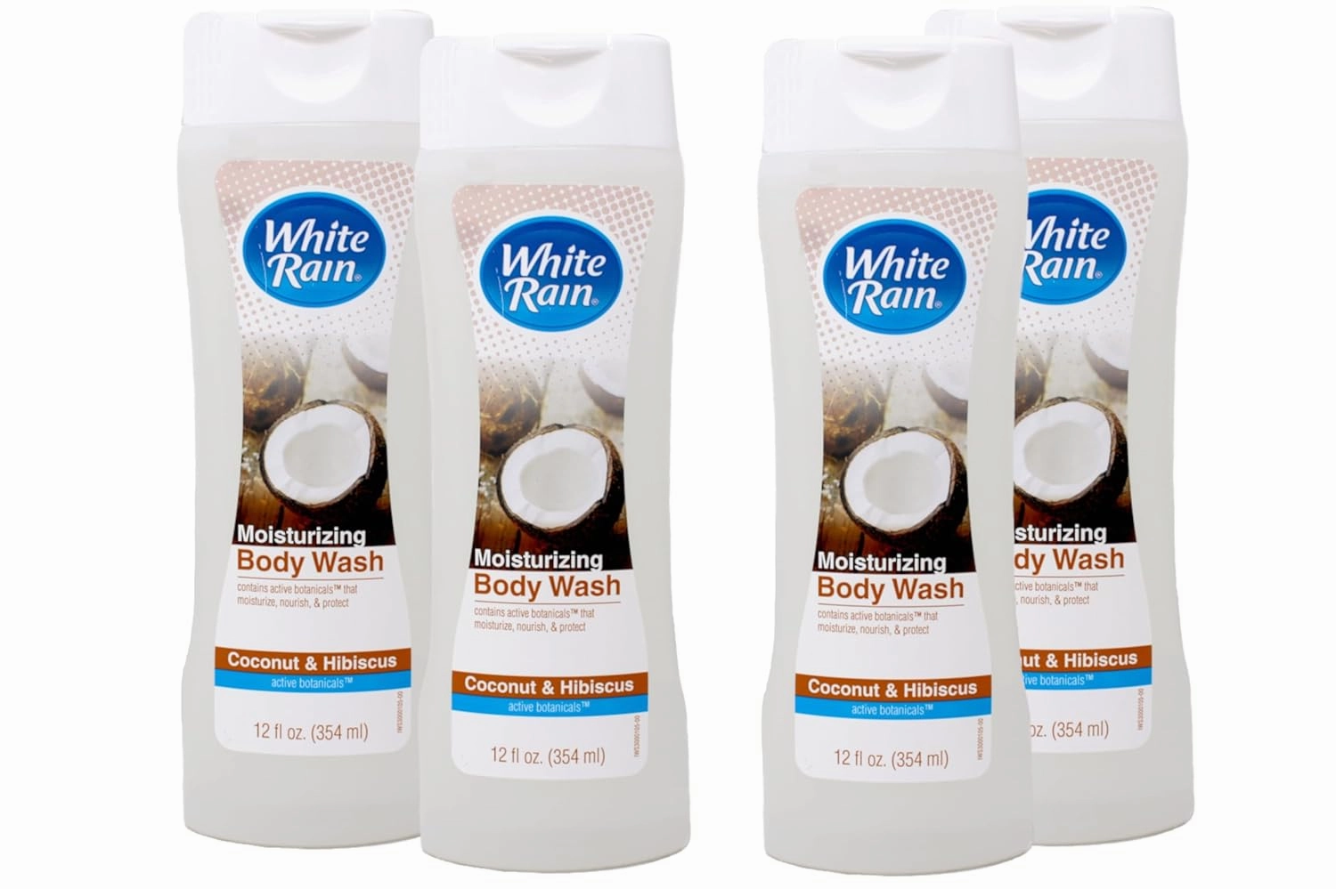 White Rain Body Wash Tropical Coconut 12OZ Pack of 4