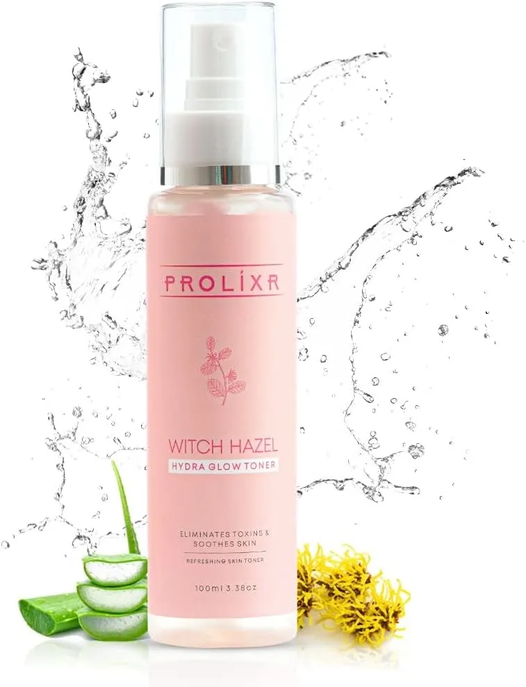 Witch Hazel Hydra Glow Face Toner | Alcohol-Free | Pore Tightening | Glowing Skin | Aloe Vera - All Skin Types - 100ml