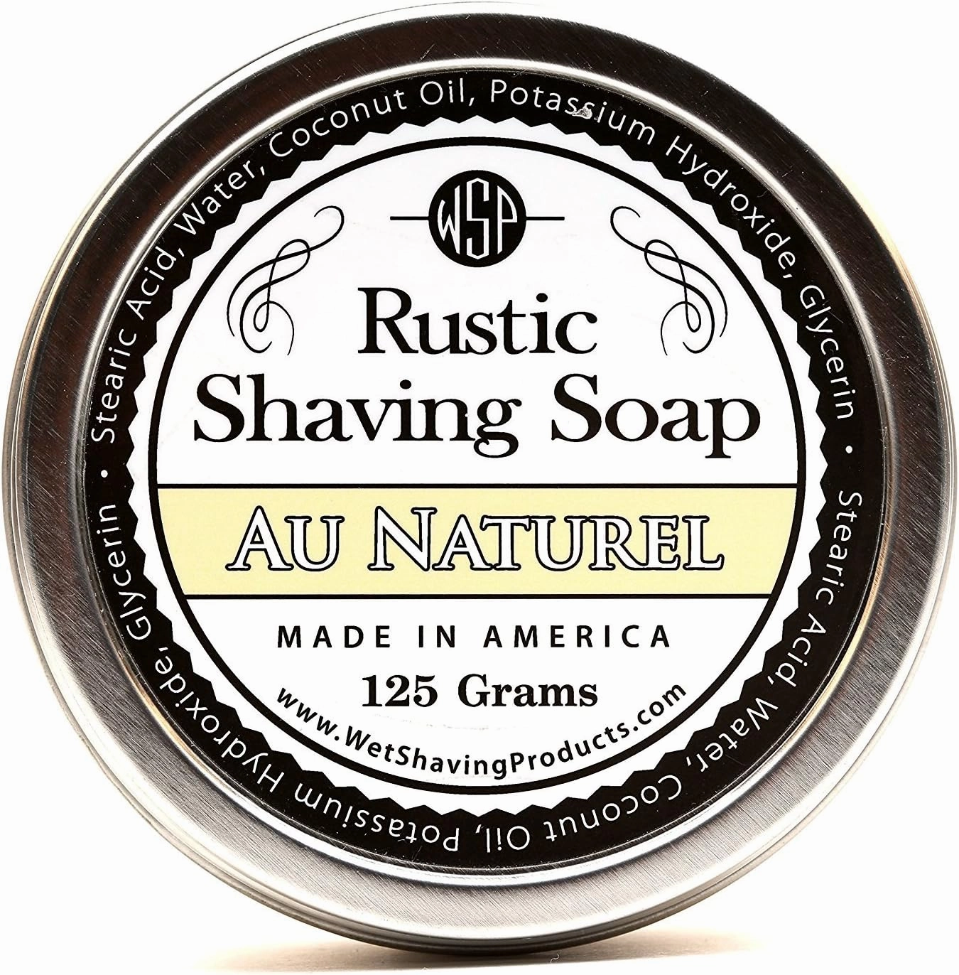 WSP Hypoallergenic Rustic Shaving Soap (Unscented) Artisan Made in America Using Vegan Natural Ingredients