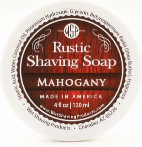 WSP Luxury Rustic Shaving Soap (Mahogany) Artisan Made in America Using Vegan Natural Ingredients