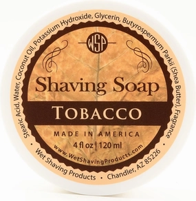 WSP Rustic Shaving Soap (Tobacco) Artisan Made in America Using Vegan Natural Ingredients