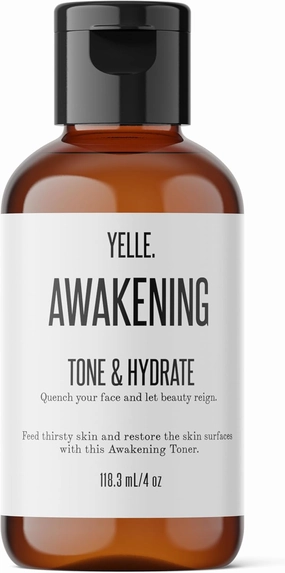 YELLE. Skincare | Awakening Tone & Hydrate Toner | Facial Toner for Women That Refreshes and Restores The Skin with Rosehip Oil, Hyaluronic Acid & YELLE Organic Herbal Infusion | 4oz.