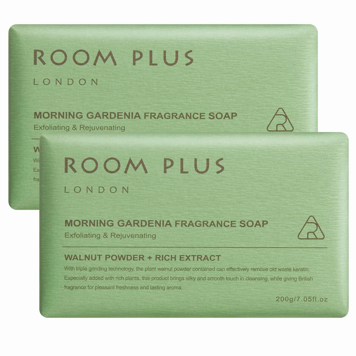 YESUN Fragrance Bar Soap Morning Gardenia Big Brick of Bath Soap,Walnut powder exfoliates(pack of 2,14ounce) ROOMPLUS-PLANT SOAP,Moisturizing,gentle cleaning solid soap,Triple-Milled,Natural Oil Soap