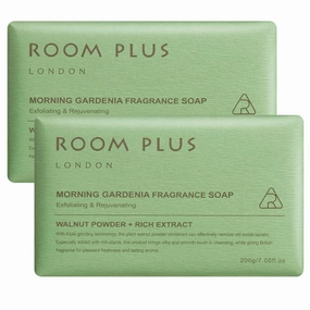 YESUN Fragrance Bar Soap Morning Gardenia Big Brick of Bath Soap,Walnut powder exfoliates(pack of 2,14ounce) ROOMPLUS-PLANT SOAP,Moisturizing,gentle cleaning solid soap,Triple-Milled,Natural Oil Soap