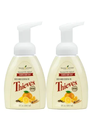 Young Living Thieves Foaming Hand Soap 8 fl oz, Pack of 2 - Essential Oils - Gentle Cleansing, Refreshing Aroma, Powerful Moisturizers for Dry Skin, Hygienic Hands, Anti-bacteria