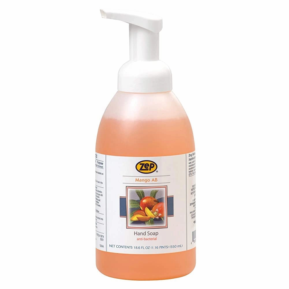 Zep Mango Foaming Antibacterial Hand Soap 550ML Case of 6 - Gentle on skin (333801)