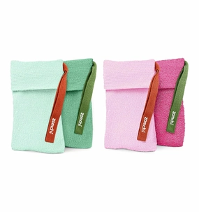 ZOMCHI 4 Pack Soap Saver Bags, Gentle & Deep Exfoliating - Mint & Pink